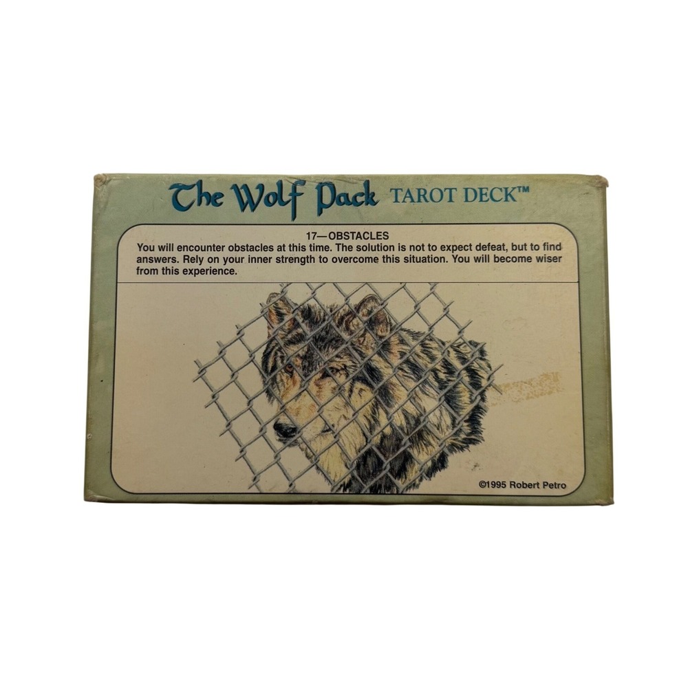 The Wolf Pack Tarot Deck 1995 Robert Petro Pat Morris 78 Cards Vintage USA Boxed